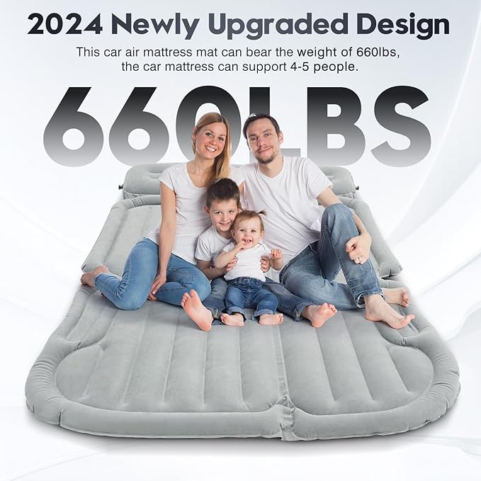 Shademax SUV Air Mattress Inflatable Car Air Mattress for Toyota 4runner RAV4 Jeep Wrangler Ford Explorer Mattress Outdoor Travel Camping Car Bed with Built-in Pillow for SUV Trunk &amp Back Seat