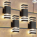 4 Pack Up and Down Lights Outdoor Light Fixture14W IP65 3000K 1100LM Warm White Outside Door Lights Wall Light Fixtures for Porch Patio GarageModern Outdoor Lights