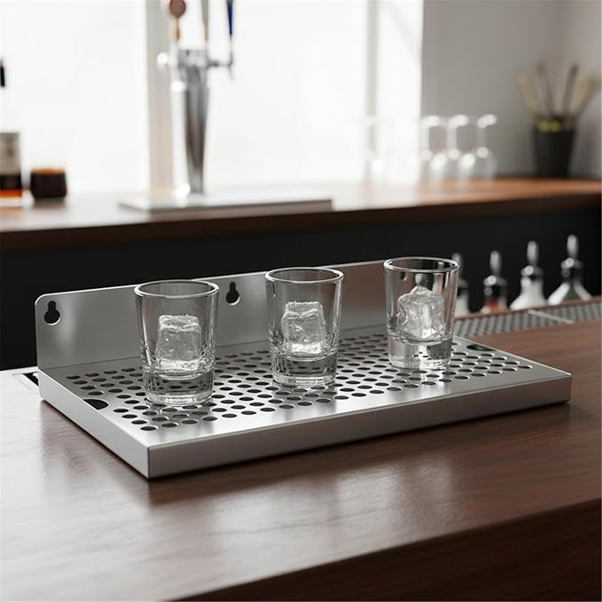 Sturdy Nonrust Steel Drip Tray for Wine Bottles Frying Pan Perfect for Cafes Restaurants and Household Accessory Tray