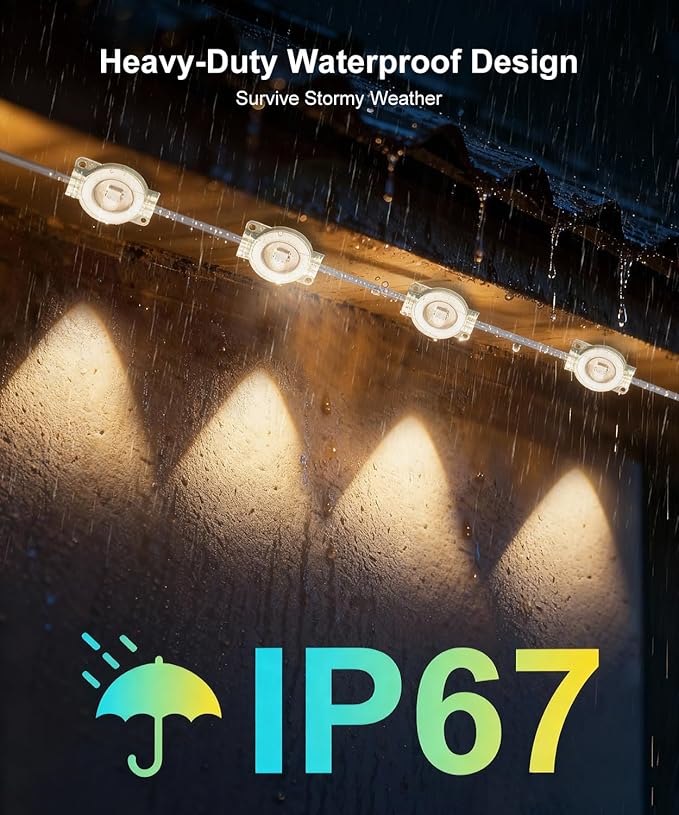300Ft Permanent Outdoor LightsSmart RGB Outdoor Lights with Remote APP Control IP67 Waterproof Outside Light for House for Daily Garden TV Backlights Christmas Decor