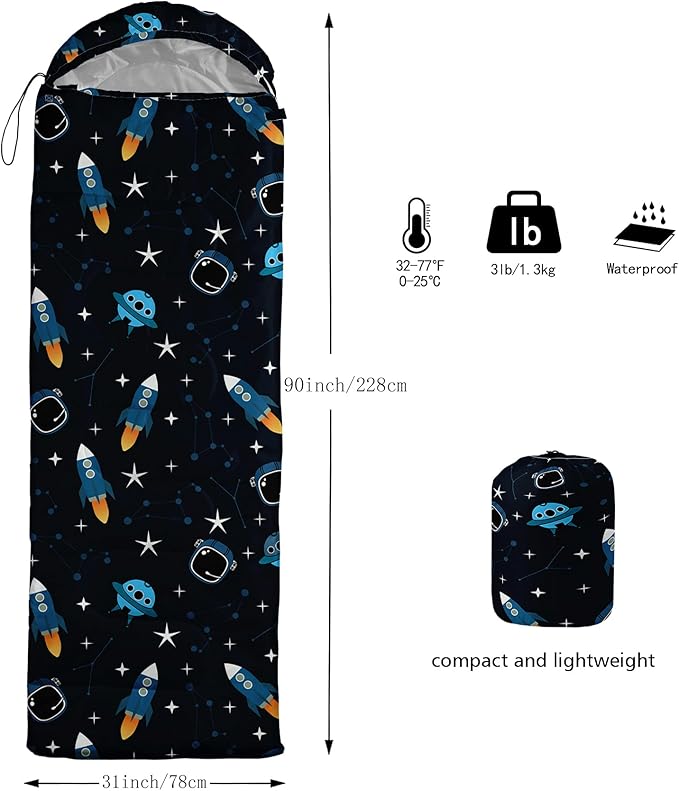 BailiPromise Camping Sleeping Bags3 Season Warm &amp Cool WeatherLightweightWaterproof Sleeping Bags for Adults &amp KidsTravelingand OutdoorsCamping Gear Equipment