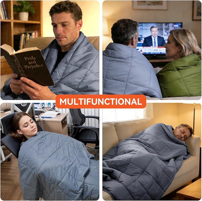 Multifunctional Camping Blanket Ultralight Wearable Travel BlanketIndoor Sofa BlanketOutdoor Portable nap BlanketCamping Quilt with Snap Buttons for Outdoor HikingCamping -Gray