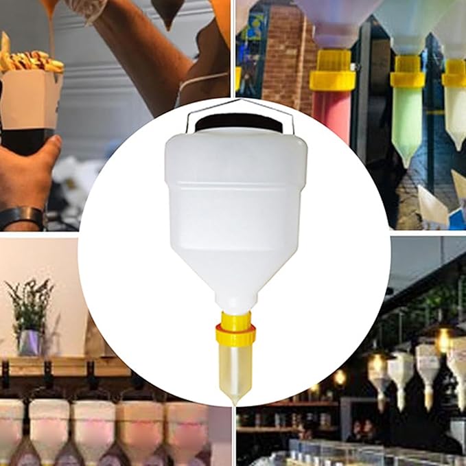 Sauce Dispenser - Refillable Squeeze Storage Bottle Large Capacity Syrup Container Space Saving Kitchen Pourer | Home Kitchens BBQ Buffet For Home Kitchen BBQ Buffet