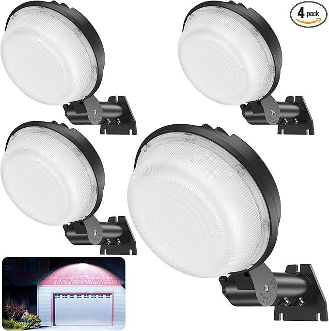 150W LED Barn Light 21000LM Yard Area Light Dusk to Dawn Outdoor Lighting with Photocell 5000K Daylight IP65 Waterproof LED Flood Security Parking Lot Lights for Street Farmhouse Garage 4 Pack