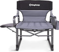 KingCamp XXL Heavy Duty Camping Directors Chair 550lbs Capacity Extra Wide Oversized Camp Chairs with Side Table &amp Cooler Bag Compact Padded Folding Chair for Big and Tall Outdoor Sports Picnic