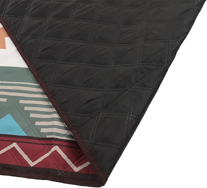 Camping Rug with Protective Layer | 210D Oxford Cloth Picnic Mat for Outdoor/Travel/Beach | Machine Washable &amp Portable with Strap | 197x197cm Large Space