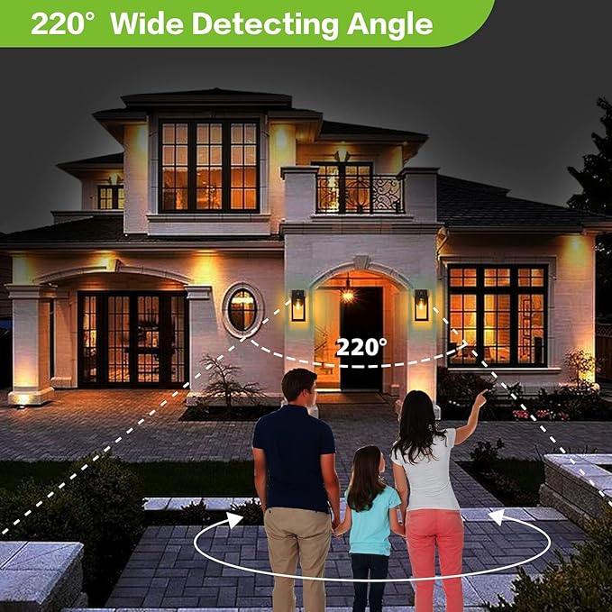 hykolity Large Outdoor Wall Light 16 Inch Lantern Dusk to Dawn Exterior Waterproof Sconce Anti-Rust Mounted Lighting with Glass Shade Matte Black Lamp with E26 Socket for Porch 2 Pack