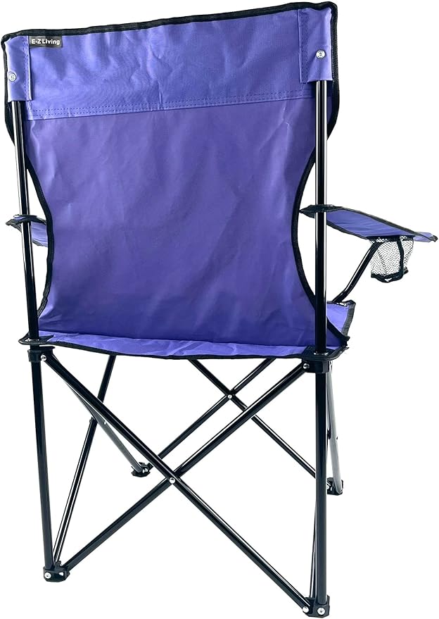 E-Z Living Folding Portable Outdoor Camping Chair[Large] (Purple)
