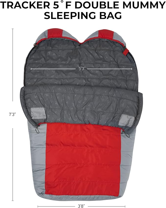 Teton 20F and 5F Degree Sleeping Bag Lightweight Warm Weather Mummy Sleeping Bags for Adults and Kids Camping Backpacking Hiking