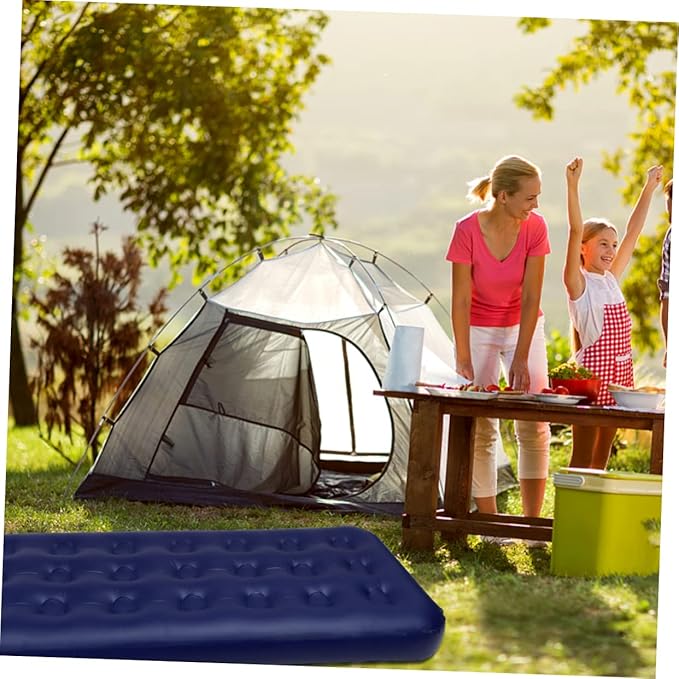 GALPADA 1Pc Single Inflatable Camping Mattress Portable Foldable Air Bed Pad for Outdoor Use Durable Material Leak for Picnics Hiking