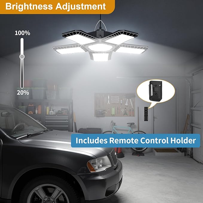 Solar Shed Light Indoor Outdoor Upgrade Large 267LED Solar Powered Motion Sensor Pendant Light Works Day &amp Night Solar Indoor Light with 2 Lighting Modes + Timer &amp Remote for Shed Gazebo Gar