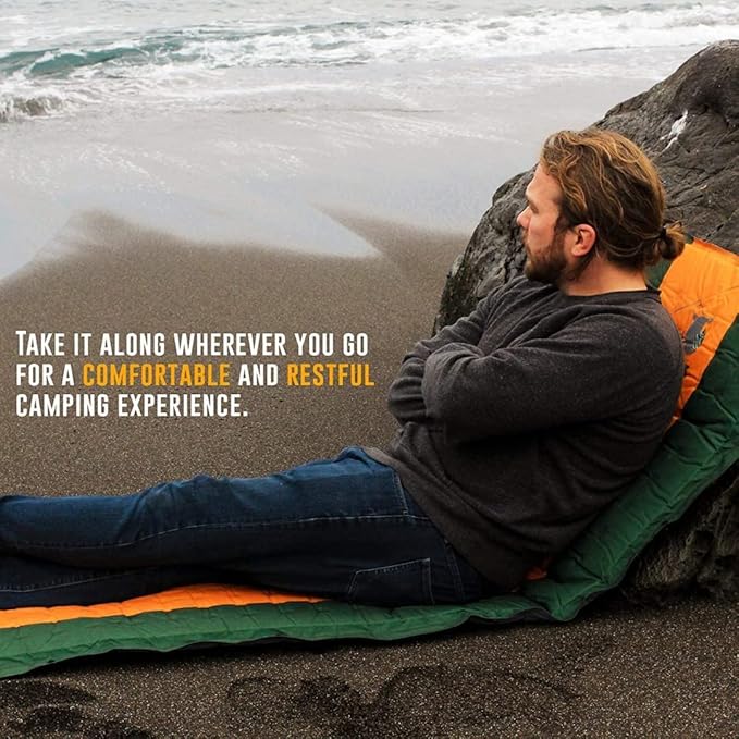 Camping Sleeping Pads and Camping Pillow Set - Ultralight Sleeping Pad for Camping Backpacking Pad and Hiking Sleeping Pad- Ultralight and Packable Floor Sleeping Mat and Pillow Set