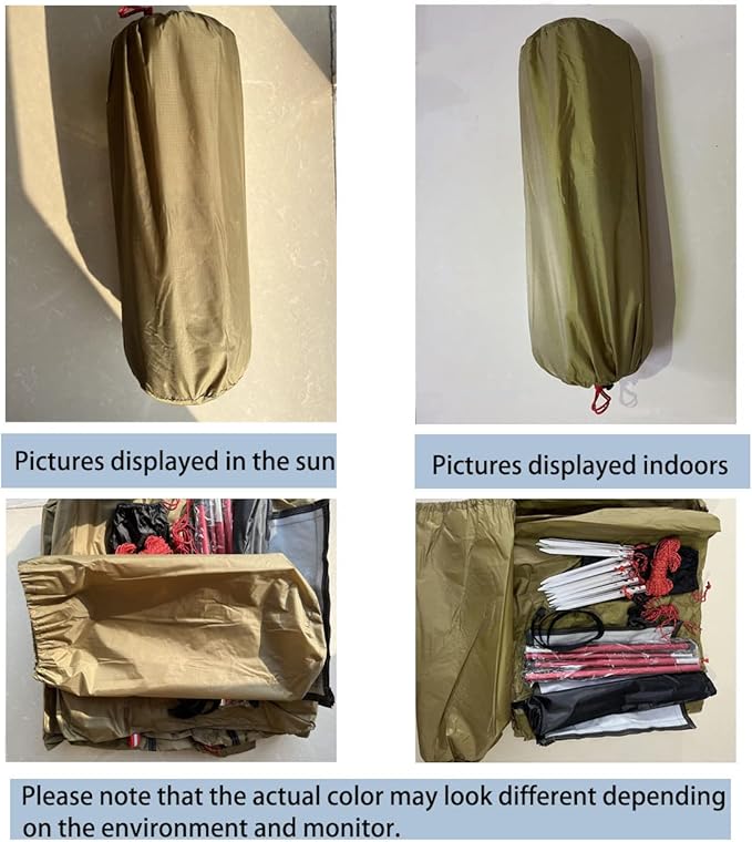 Tipi Hot Tent with Fire Retardant Stove Jack for Flue Pipes 3~4 Person Lightweight Teepee Tents with Snow Skirt for Family Team Outdoor Backpacking Camping Hiking