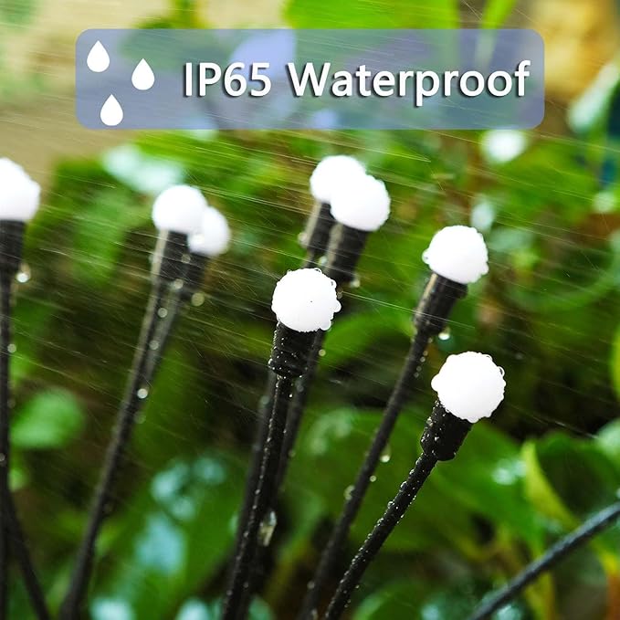 Solar Garden Lights Outdoor 10 Pack 60 LED Solar Firefly Lights Swaying Waterproof Garden Decor for Yard Patio Pathway Lawn Gardening Gifts