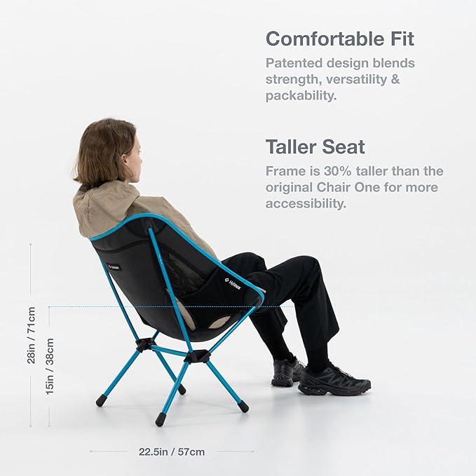 Helinox Chair One (re) High-Performance Camping Chair 1.97lbs Lightweight Compact Collapsible Outdoor Chairs Backpacking Picnic Adventures Xray Tiger Camo