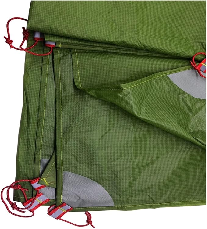 Compatible for Tarp Lightweight MINI Sun Shelter Camping Mat Tent Footprint 15D Nylon Silicone(Dark Green 210x150CM)