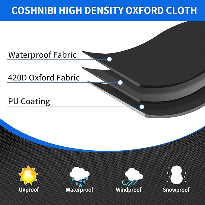 COSHNIBI Pan Bun Rack Cover420D Waterproof and Dust Resistant Bun Rack Cover with Zipper Suitable for Commercial Bread Racks23L x 28W x 32 H-Black