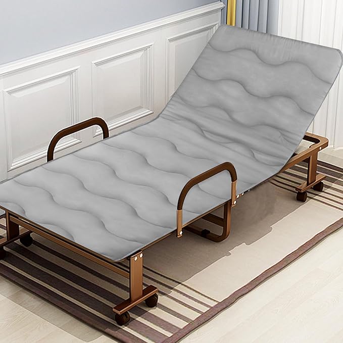 Cot Mattress Pad 30x75 Quilted Foam Camping Cot Mattress Topper with Anti-Slip Bottom Breathable &amp Comfortable Cot Pads for Camping/Rv Bunk/Narrow Twin Beds Sleeping Cot Mattress Pad Only