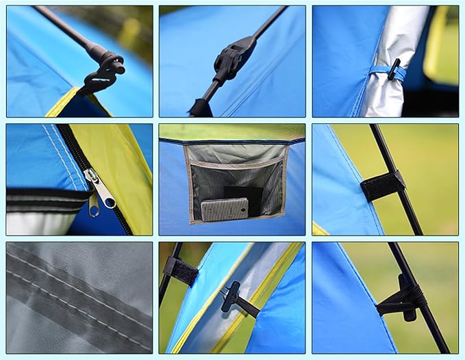 Wind tour Automatic Tent Waterproof Double-Layer pop-up Hydraulic Tent Outdoor Picnic Camping