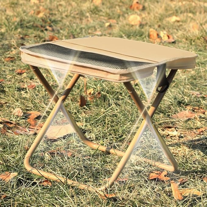 Collapsible Stool Folding Stool For Outdoor Camping Fishing Travel Hiking Oxford Cloth Seat Compact Storage Camping Chair Lightweight For Adults(Black S Size)