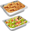 4 Pcs Half Size Hotel Pan 1/2 Size 2.5 Inch Deep Stainless Steel Steam Table Pan Half Pans for Chafing Dishes Breading Trays for Hotel Party Buffet Catering Supplies