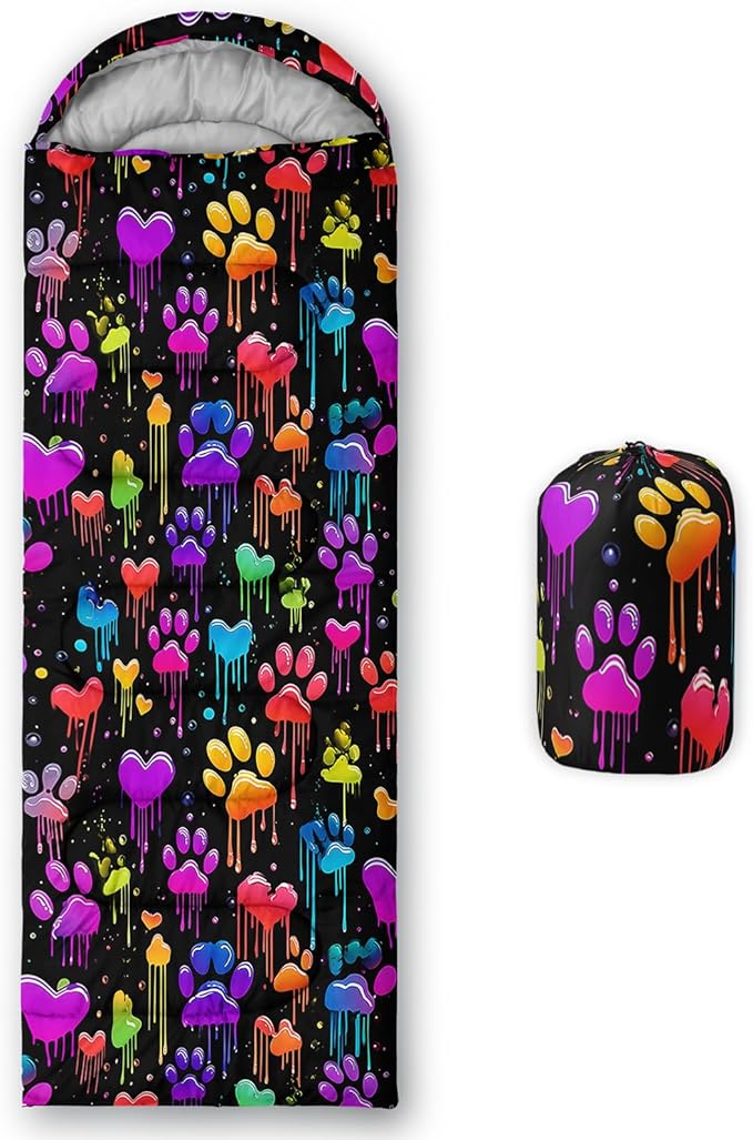 QOOMO Camping Sleeping Bags3 Season Warm &amp Cool WeatherLightweightWaterproof Sleeping Bags for Adults &amp KidsTravelingand OutdoorsCamping Gear Equipment