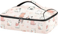 Casserole Carrier Small CatsInsulated Casserole Carrier for Hot or Cold Food Thermal Lunch Tote for Potluck Parties Picnic Beach Fits 9 x 13 Inches Baking Dish
