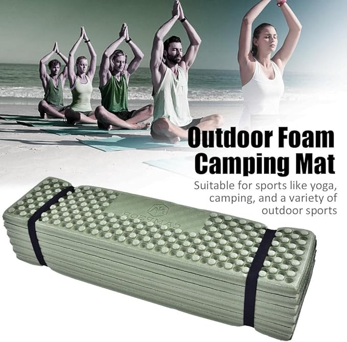 Foam Mat Fold to Fit Folding Equipment Mat Beach Tent Sleeping Pad (Green)