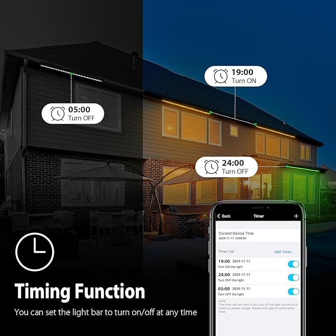 Smart LED Wall Washer Light 168W RGB+CW Color Changing Linear Light Bar with Group and Individual Control Music Sync Timing 120VAC Dimmable Smart Uplight for Outdoor &amp Indoor Lighting Projects