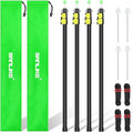 SANLIKE Tarp Poles Heavy Duty Telescoping 97 Adjustable Aviation Aluminum Canopy Rods Lengthen Thicken with Protection Cap Portable Poles for Tent Fly Awning Camping Hiking +Stakes Ropes Set of 4