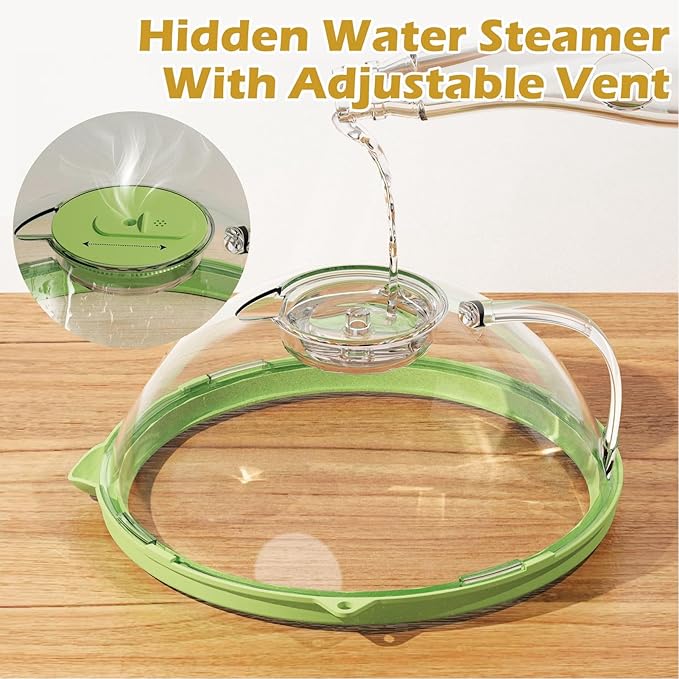 Microwave Cover Splash Proof High Temperature Multipurpose Sealed Oven Food Cover for Microwave Oven Kitchen Use PC Material Transparent 19.12oz