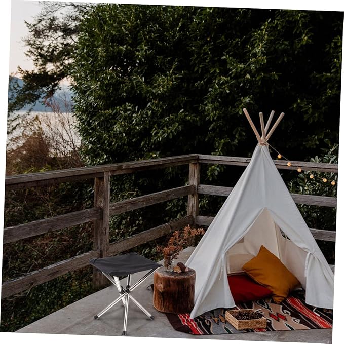 Kisangel Leisure Fishing Chair Telescopic Camping Stool Outdoor Folding Stool for Hiking