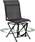GYMAX Hunting Chair 360 Degree Swivel Hunting Blind Chair with Carry Handle 330 lbs Capacity Comfortable Waterproof Portable and Silent Folding Dove Hunting Chair for Blinds