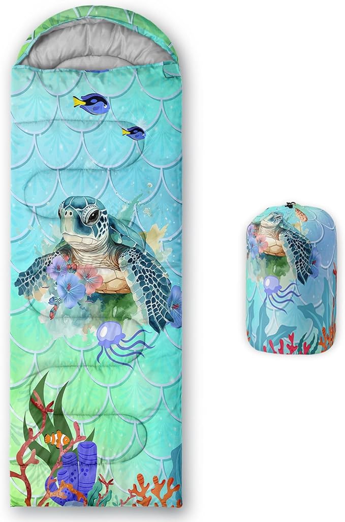 Kids Sleeping Bag for Boys GirlsCheckerboard Cat Print-Lightweight Warm Portable Outdoor Indoor-Waterproof Cold Weather Resistant Sleeping Bag for Camping Hiking
