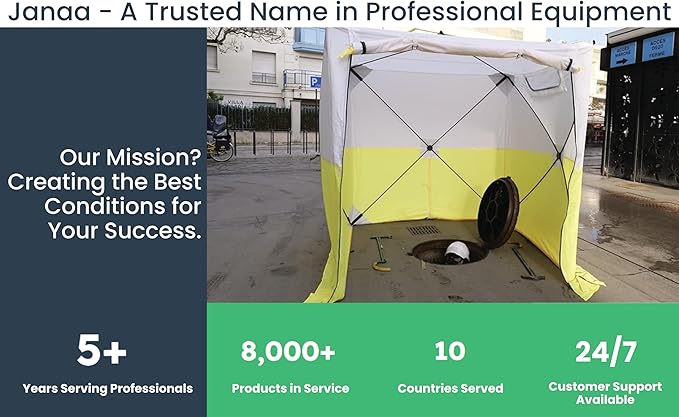 JAX3® Professional Work Tent | Pop Up | 62x62x7 Ft | Instant Quick and Easy Tool-Free Setup | Waterproof UV50+ | Splicing Commercial Tent Fiber Optic for Heavy-Duty Use