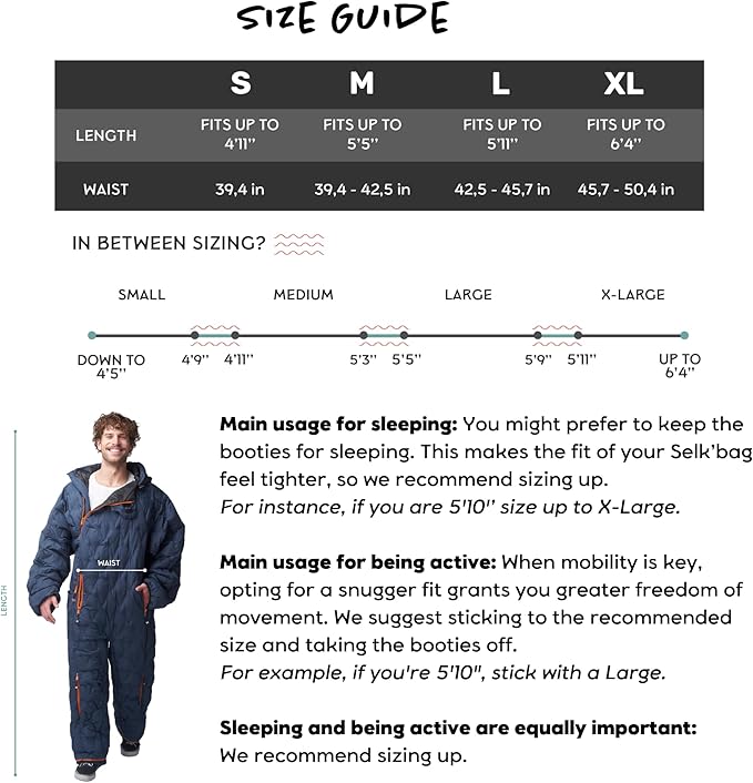Selk'bag SWYTCH Pro Wearable Sleeping Bag &amp Jacket | 2-in-1 Convertible Suit Extra Insulated Water-Resistant 20°F for Winter Camping Snow Trips RV Travel &amp Outdoor Lounging