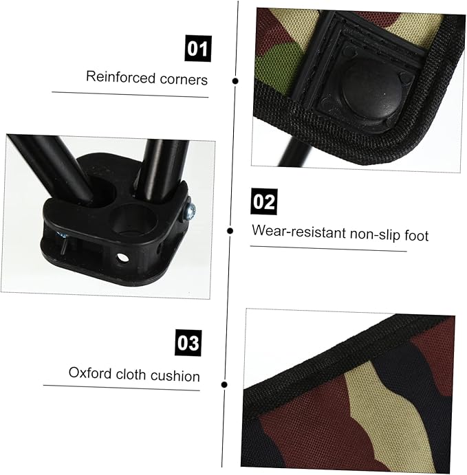 KESYOO Oxford Cloth Folding Fishing Stool Portable Outdoor Camping Chair Foldable Stool for Fishing and Camping