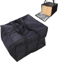 Fabater Insulated Pizza Delivery Bag 600D Oxford Fabric Thermal Pizza Warmer Bag Hot Pizza Carrier Insulated Bags Black 20x20x14 Inches