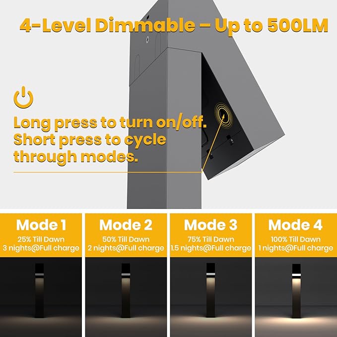 Solar Pathway Lights Dimmable Metal Solar Landscape Path Lights IP65 3000K Solars Walkway Light for Outside Garden Yard Patio Path Lawn Decor 2pcs