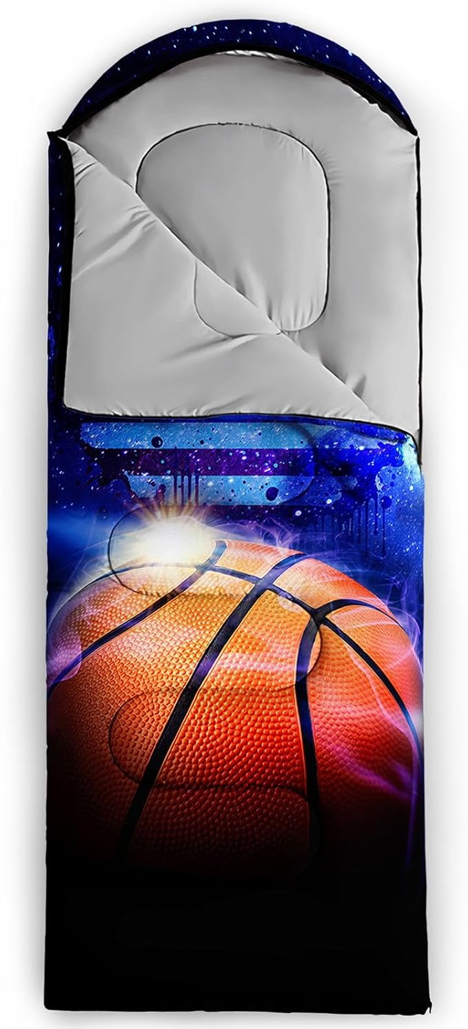Kids Sleeping Bag for Boys GirlsCute Puppy Print-Lightweight Warm Portable Outdoor Indoor-Waterproof Cold Weather Resistant Sleeping Bag for Camping Hiking