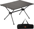 Naturehike FT11 Height Adjustable Camping Table Ultralight Aluminum Roll Up Table with Carry Bag Portable Backpacking Camp Table for Hiking Picnic Fishing Beach