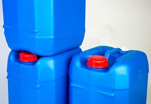 Hudson Exchange 5 Gallon (20 Liter) Handled Container with Cap HDPE Blue
