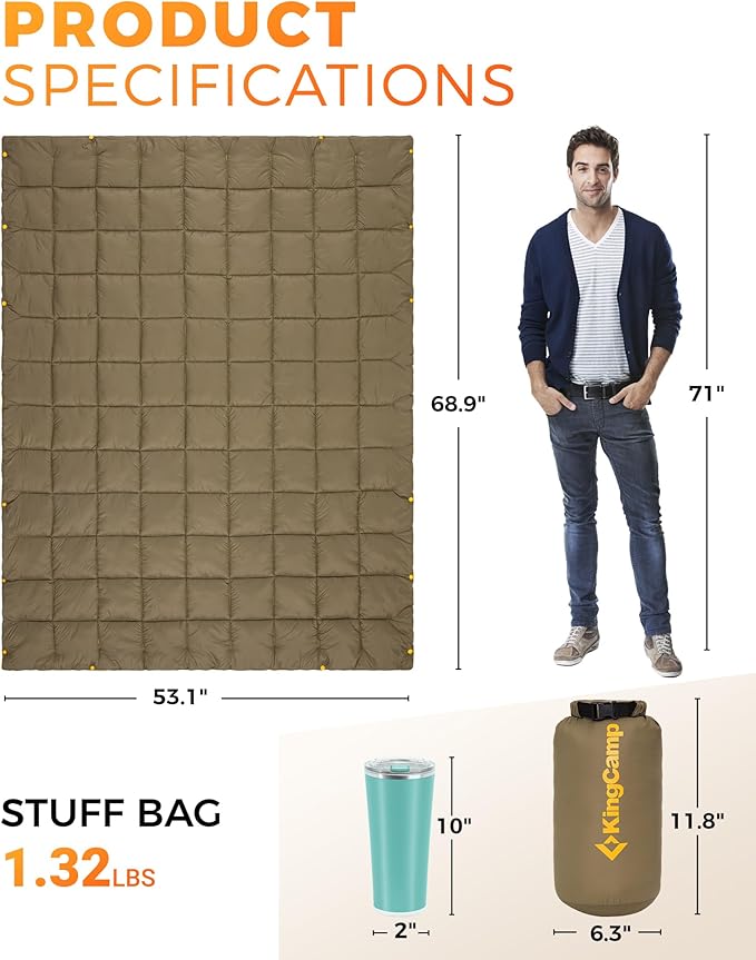 KingCamp Camping Blanket + Poncho Set