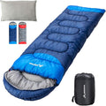 BISINNA Sleeping Bag with Pillow - 4 Season Backpacking Sleeping Bag Lightweight Waterproof Warm and Washable for Adults Kids Women Men's Outdoors Camping Hiking Mountaineering
