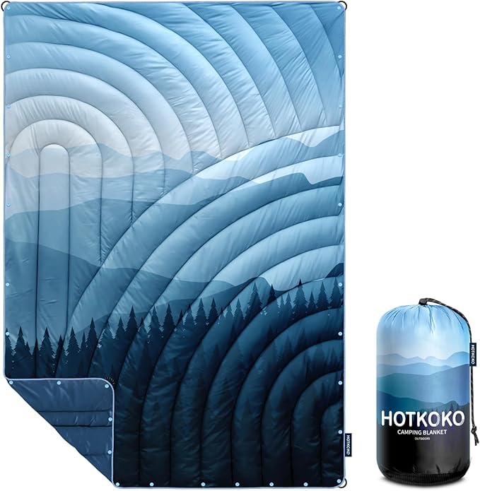 Camping BlanketLightweight Puffy Printed Camping Blanket Packable Outdoor Blanket for CampingTraveling Stadium Hiking Picnics