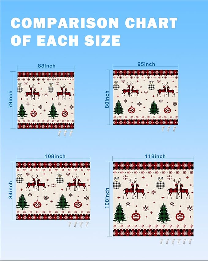 Beach Blanket Waterproof Sandproof Christmas Elk Snowflake Red Buffalo Plaid Quick Drying Beach Mat with 4 Stakes Xmas Tree Light Bulbs Retro Linen Lightweight Picnic Blanket for Travel 108x84