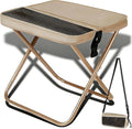 2026 New Large Foldable Backpack Stool for Adults 265lbs Ultralight Portable Backpack Chair with Carry Bag Collapsible Stool for Hiking Camping &amp Fishing (Khaki-1 Large)