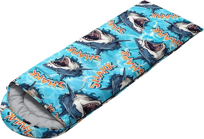 HOSIMA Dear Hunting Pattern Cold Weather Sleeping Bags for Kids AdultsBlack Light Weight Waterproof Sleeping Bags for Outdoors Hiking.