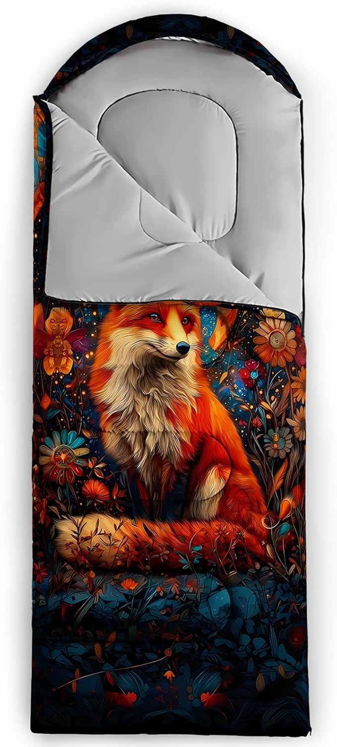 AILONEN Cartoon Camping Sleeping Bag for Boys Girls AdultsLightweight &amp Waterproof3 Season Warm &amp Cold WeatherPortablePrinted Sleeping BagTravelingCampingHiking