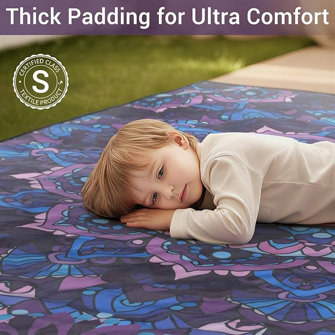 60x80 Large Picnic Blankets Waterproof Outdoor Portable Beach Blanket Weatherproof Patios Grass Park Lawn Tent Ground Mat Summer Camping Rv Supplies Car Travel Hiking Family Must Haves Gifts